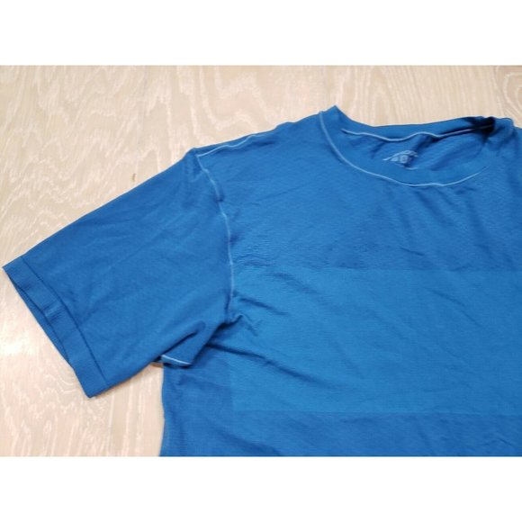 Brooks Men's Drilayer Performance Tech Short Sleeve Shirt Small Blue Stretch Gym - Picture 3 of 8